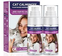 Cat Calming Spray, 60ml Drug-Free Cat Calming Pheromones Spray, Anxiety Relief and Reduces Stress During Travel, Relieve Anxiety and Soothe Multi-Cat, 100% Safe & Effective Formula for Cats (2 Pcs)
