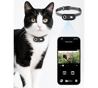 Cat Camera Collar with Phone APP, 1080P HD Video Recording, XS/M-Size Pet POV Cam for Dogs & Big Cats, Cordless Pet Collar Cameras with APP Viewing (XS-Collar)