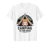 Cat Camping Jokes Cats Kitten Kittens Humor T-Shirt