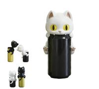 Cat Can Cover Soda Cap Drink Dust Cover, 3D Printed Cats Beverage Protector, Cute Funny Cat Drink Accessory for Standard 250ml-500ml Cans, Party, Picnic, Camping & Home，White