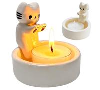 Cat Candle Holder, Cat Tea Light Candle Holders, Cat Warming Paws Candle Holder, Candles & Holders Home Party Weddings Gift, Cute Candles Holder Home Accessories for Cat Lovers