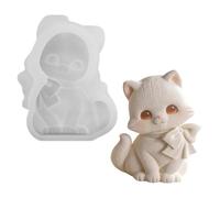 Cat Candle Mold, Charm 3D Design, Realistic Novelty Tool, Reusable Craft Accessory for Clay Chocolate Adults Lovers Family Friends Women, Durable Portable Decoration Mold for Daily Creative Projects