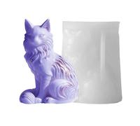 Cat Candle Mold - Silicone, 6cm | 3D Sitting Resin, Versatile Casting for Concrete Cement Plaster Epoxy, Charming Decor - Home Wedding Party Dinner Table, Reusable 7-9cm