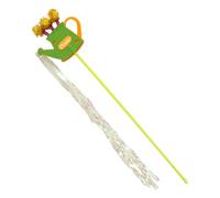 Cat Cane - with Colorful Rope for Exercise and Play | Interactive Toy with Feathers and Long Poms for Kitten All Breeds Indoor