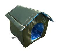 Cat Canvas House, Cat House With Water-Resistant Canvas Roof, Weatherproof And Insulated Feral, Easy To Put Together, Selfwarming Shelter For Winter