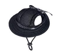 Cat Cap Breathable Summer Sunhat, Dog Sunshade Breathable Dog Visor Hat, Cloth Mesh Canvas For Small Medium Pet(M-black)
