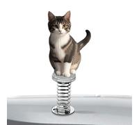 Cat Car Decoration, 2D Cat Head-Shaking Figures, Figures for the Dashboard, for Men and Women, for Car, Computer Desk, Holiday, Office and