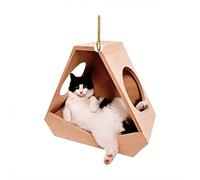 Cat Car Hanging Ornament Deco Rear View Funny Plane Deco Crystal Gemstones Clear (A, One Size)