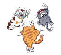 Cat Car Sticker, Cat Car Sticker, Cat Decals for Auto Scratch, Cat Sticker 3 Pieces for Scratching the Car, Cute Cat Stickers for Home, Sticker
