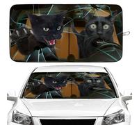 Cat Car Windshield Sun Shade Foldable Sunshade Front Window Cover Sun Visor Protector Accessories for SUV (59x27.5 inches)