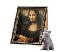 Cat Cardboard Scratcher - Painting Shape Kitten Claw Sharpening Board, Vertical Corrugated Scratching Pad | Durable Recyclable Paper Nail Sharpener Bed For Pet Parents Home Living Room Apartment