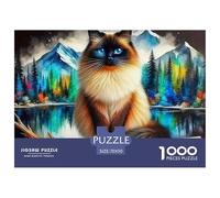 Cat Carefully Finished Jigsaw Puzzle Designed for Shared Moments, Highlighting Fantasy While Encouraging Patience Problem Solving And Relaxed Play 70x50cm/1000pcs