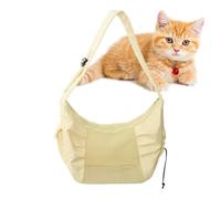 Cat Carrier - 12 Inches Sling Pouch Zipper for Bike and Airplane, Travel Bag with Ventilated Mesh, Pet Carriers for Hiking Car Trips Up to 14 lbs Puppy Cat, Two colors Portable Outdoor Use