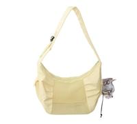 Cat Carrier - 18.5 x 10 Inch Pet Handbag, Comfortable Soft Shoulder Bag, Breathable Ventilated Mesh Tooth Zip Bag, Portable for Plane Cars, Hiking, Outdoors, Hiking