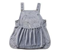 Cat Carrier Apron Large Pocket Drawstring Opening Adjustable Waist Strap for Cat Lover Pet Carrier Arctic Velvet