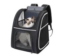 Cat Carrier Backpack, Breathable Puppy Soft Pet Carrier, Reflective Strip Dog Travel Pouch Storage Daypack for Travels, Hiking, Outdoor, Camping, Vet Visit, Car Ride