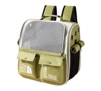 Cat Carrier Backpack, Carrier Bag, Convenient Comfortable Stability Cat Travel Carrier for Small, Medium Dogs, Puppies, Small Animals, 14.96x14.96x10.24 inches, Blue, Green, Orange