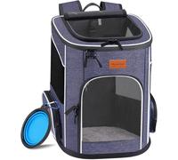 Cat Carrier Backpack Foldable Pet Carrier for Cats & Small Dogs Safety Strap