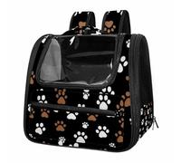 Cat Carrier Backpack, Pet Carrier Backpack for Kitties Small Dogs Puppies, Breathable Cat Bag Carrier, Travel Backpack Carrier for Kitten Puppy Bunny, Dog Footprints