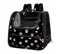 Cat Carrier Backpack, Pet Carrier Backpack for Kitties Small Dogs Puppies, Breathable Cat Bag Carrier, Travel Backpack Carrier for Kitten Puppy Bunny, Dogs Footprints