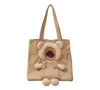 Cat Carrier Bag,Bear-Shaped Pet Shoulder Bag for Outings | Cat Carrier ToteBag with Bear Face Hole,Cute Dew Head Shape CatBag,Pets CanvasBag,Portable Breathable Cat Carrier Pet OutBag