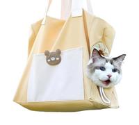 Cat Carrier Bag | Breathable Small Dog Carrying Bag with Drawstring Opening | Multifunctional Pet Outing Bag for Daily Out, Hiking and Travel, 2 Carrying Ways, 14.96x5.916x11.81in