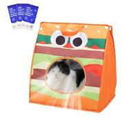 Cat Carrier Bag, Cat Travel Bag with Built-in Ice Pack | Cooling Insulated Ventilated and Foldable House for Car, Hiking, Biking, Airplane, Outdoor