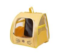 Cat Carrier Bag For Kitty Small Dogs Outdoor Car Transport Cat Travel Bag Mesh Pet Carrying Backpack(Yellow)