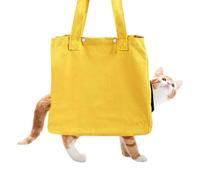 Cat Carrier Bag on Foot | Adjustable Pet Bag with Air Vents | Portable Cat Carrier for Holidays Camping Picnic Hiking
