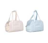 Cat Carrier Bag Soft-Sided Collapsible Escape Proof Ventilation With Shoulder Strap For Car/Vet/Travel For Cats/Dogs up to 20lbs(Blue+Pink)