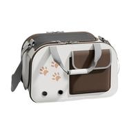 Cat Carrier Bag Soft-Sided Collapsible Escape Proof Ventilation With Shoulder Strap For Car/Vet/Travel For Cats/Dogs up to 15lbs(Brown)