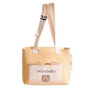 Cat Carrier Bag Soft Sided Travel Ready Escape Proof Ventilated Mesh Collapsible For Walking/Hospital/shopping For Small Dogs Cats up to 18lbs(Yellow)