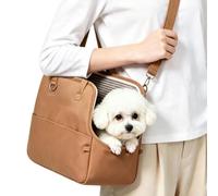 Cat Carrier Bag up to 15 lbs Ventilated Mesh Shoulder Bag with Carry Handle | Puppy Shoulder Bag Outdoor Travel Walking Shopping Small Medium Breed Puppy Kitten