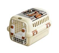 Cat Carrier Box with Handle, Travel Enclosure for Small Pets, Wire Door Design for Easy Access, Ideal for Cats, Puppies, and Rabbits, Portable and Durable