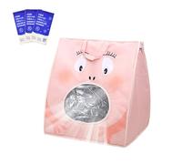 Cat Carrier - Built-in Ice Pack Cat Travel Bag | Ventilated Foldable Portable Enclosure Cage | Insulated Holder for Camping Hiking Outdoor Bike Car Indoor Summer Pet Cooling Travel