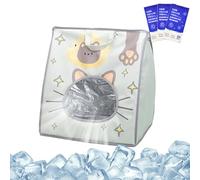 Cat Carrier | Cat Travel Bag with Built-in Ice Pack | Insulated Cooler Bag Portable Breathable Foldable for Travel Indoor Bike Car Camping Airplane