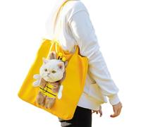 Cat Carrier - Dog Carrier Bag, Adjustable Shoulder Bag, Improved Ventilation, Cartoon Pet Carrier | Shoulder Bag for Puppies, for Going Out, Travel, Hiking, Airplane, Camping