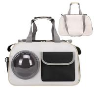 Cat Carrier - Kitten Bag with Bubble Window - Breathable Shockproof Pet Bag for Travel Airplane Camping Hiking Adventure Veterinary Transport