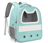 Cat Carrier Pet Backpack Carrier Ventilated Travel Pet Carrier for Hiking Walking Cycling for Cats, Puppies and Small Animals (Green)