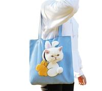 Cat Carrier Pet Travel Bag Crossbody Handbag Cat Small Dog Head-Down Shoulder Supplies(Blue,44 * 44cm)
