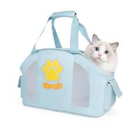 Cat Carrier Soft, Small Dog Carrier Airline Approved, Pet Carrier for Pets Up to 15 Lbs, TSA Approved for Airline in-Cabin, Cat Bag Carrier with 2 Side Pockets for Cats Puppy Small Dogs
