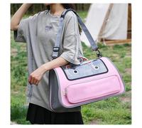 Cat Carrier Soft with Breathable Holes Pet Travel Carrier L17.7inxW11inxH11in, Soft Pet Carrier for Moving Across The Country,Pink