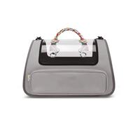 Cat Carrier Soft with Great Ventilation Pet Carrier for Small Dogs and Cats, Dog Carriers for Small Dogs for Moving Across The Country,Gray