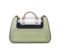 Cat Carrier Soft with Great Ventilation Soft Pet Carrier L17.7inxW11inxH11in, Cat Carrier Hard for Moving Across The Country,Green