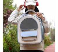 Cat Carrier Ventilated Travel Pet Carrier for Hiking Walking Cycling Pet Backpack Carrier for Cats, Puppies and Small Animals (Blue)