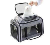 Cat Carriers | Expandable Soft-Sided Breathable Mesh with Safety Clasps,Foldable Cat Carrier - for Driving Home Hiking Camping Walking Traveling Going Out