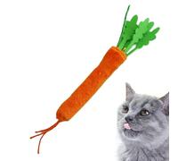Cat Carrot Toy - 9.45x1.18in Interactive Chew Stick for Calming Play, Bite-Resistant with Fun Exercise Function, Pet Toy for Cats Puppies Birds Small Animals, Felt Polyester, 18g