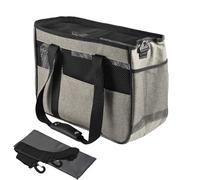 Cat Carrying Bag, Animal Travel Carrier, Pet Sling Transport, Breathable Flexible Fabric, Comfortable Secure Design, Holiday Road Trip Camping Use, 17.32 x 7.09 x 11.02 Inches Black 1 Pack