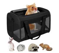 Cat Carrying Case - Pet Carrier Airline Approved, Protable and Breathable Pet Travel Carrier Removable Fleece Pad, Collapsible Cat Carrier Dog Carrier for Medium Cats Small Cats Dogs (Small, Black)