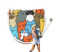 Cat Cartoon Headcover, Waterproof Golf Cover, PU Fabric with Fun Design, Driver Protection with Durable Material, Fairway for Woods Clubs, Golf Accessory for Club Protection